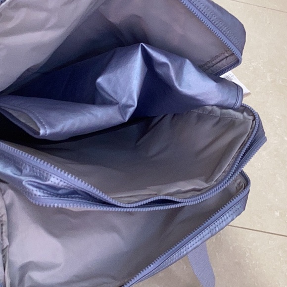 Kipling Pebble Blue Met Audrie GM Diaper Backpack Bag - Picture 3 of 3